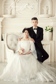 欧式婚纱摄影|纯色背景婚纱照图片-广州婚纱照欣赏