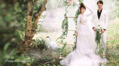 森林秘境,自然清新|草地婚纱照，婚纱照图片
