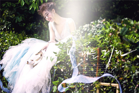 自然清新婚纱照图片|园林婚纱摄影-广州婚纱照欣赏