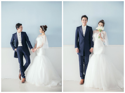 韩式婚纱摄影|纯色背景婚纱照图片-中山婚纱照欣赏