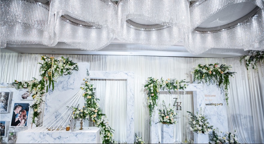 银煋婚礼 | 唯绿馨芝-圣洁典雅大理石风格