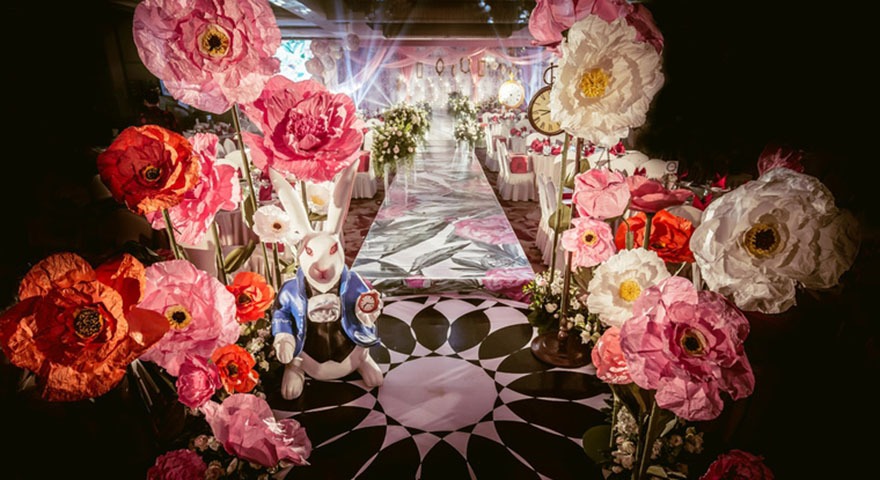 爱丽丝梦游仙境主题婚礼