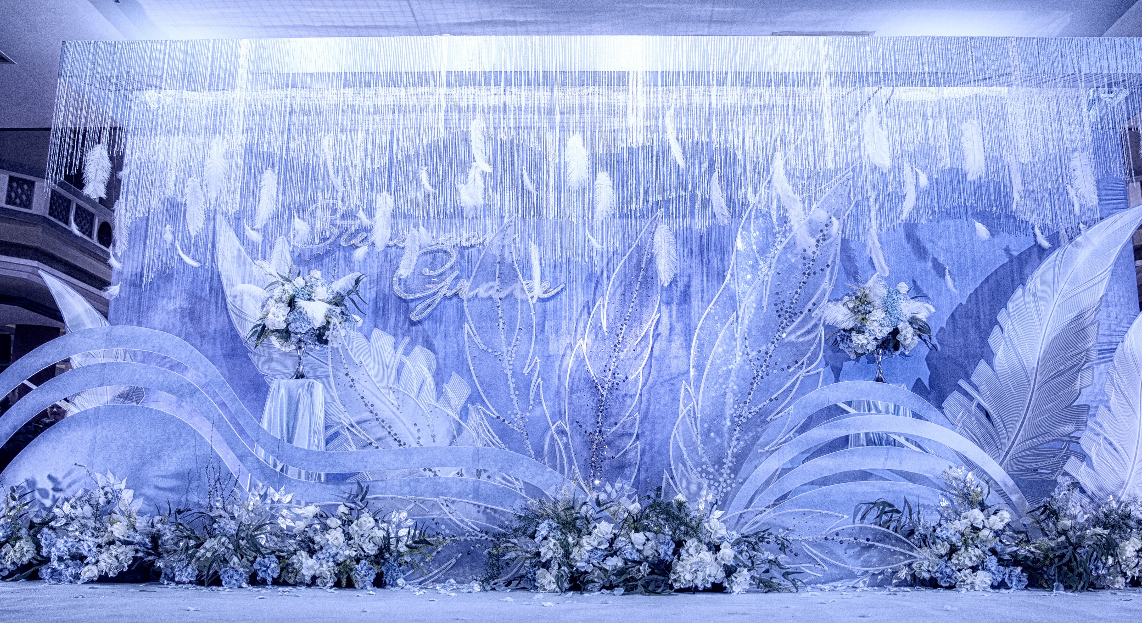 【诺一】蓝色系羽毛主题+六大金刚+镜面T台唯美