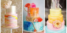 创意婚礼蛋糕：当水彩遇上婚礼蛋糕