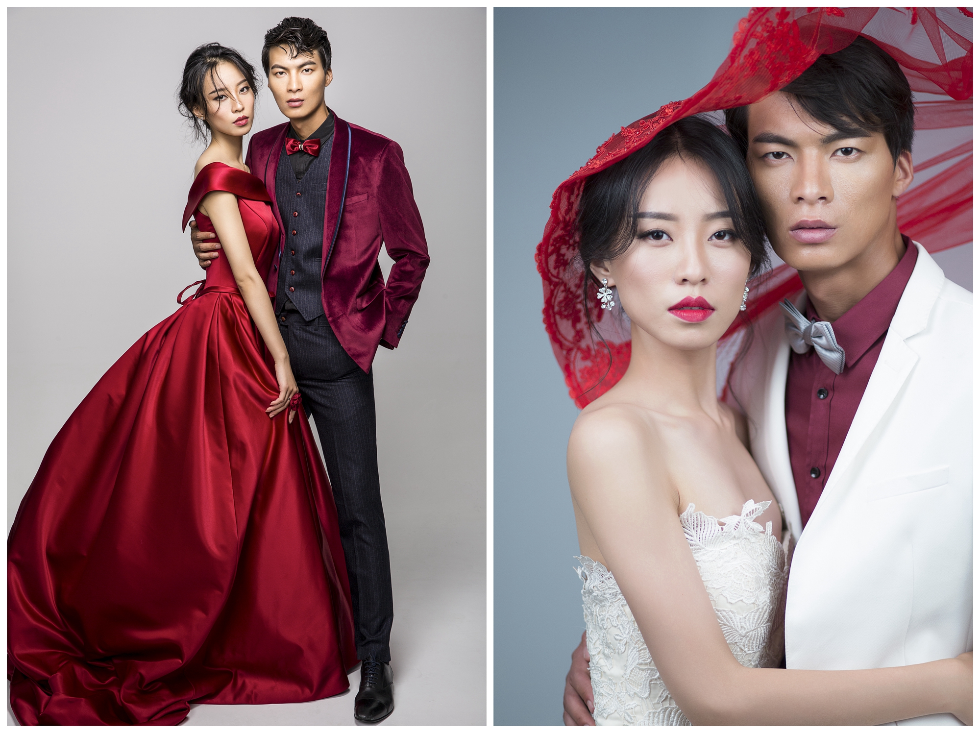 欧式婚纱摄影|纯色背景婚纱照图片-上海婚纱照欣赏