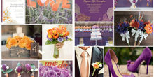 婚礼主题色当紫色遇上橙色，原来可以这么美！