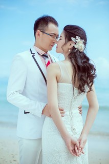 韩式唯美浪漫婚纱照图片|海景婚纱摄影-深圳婚纱照欣赏