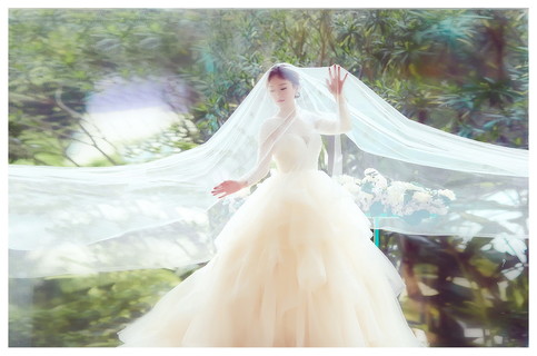 自然清新婚纱照|园林结婚照-广州婚纱照欣赏