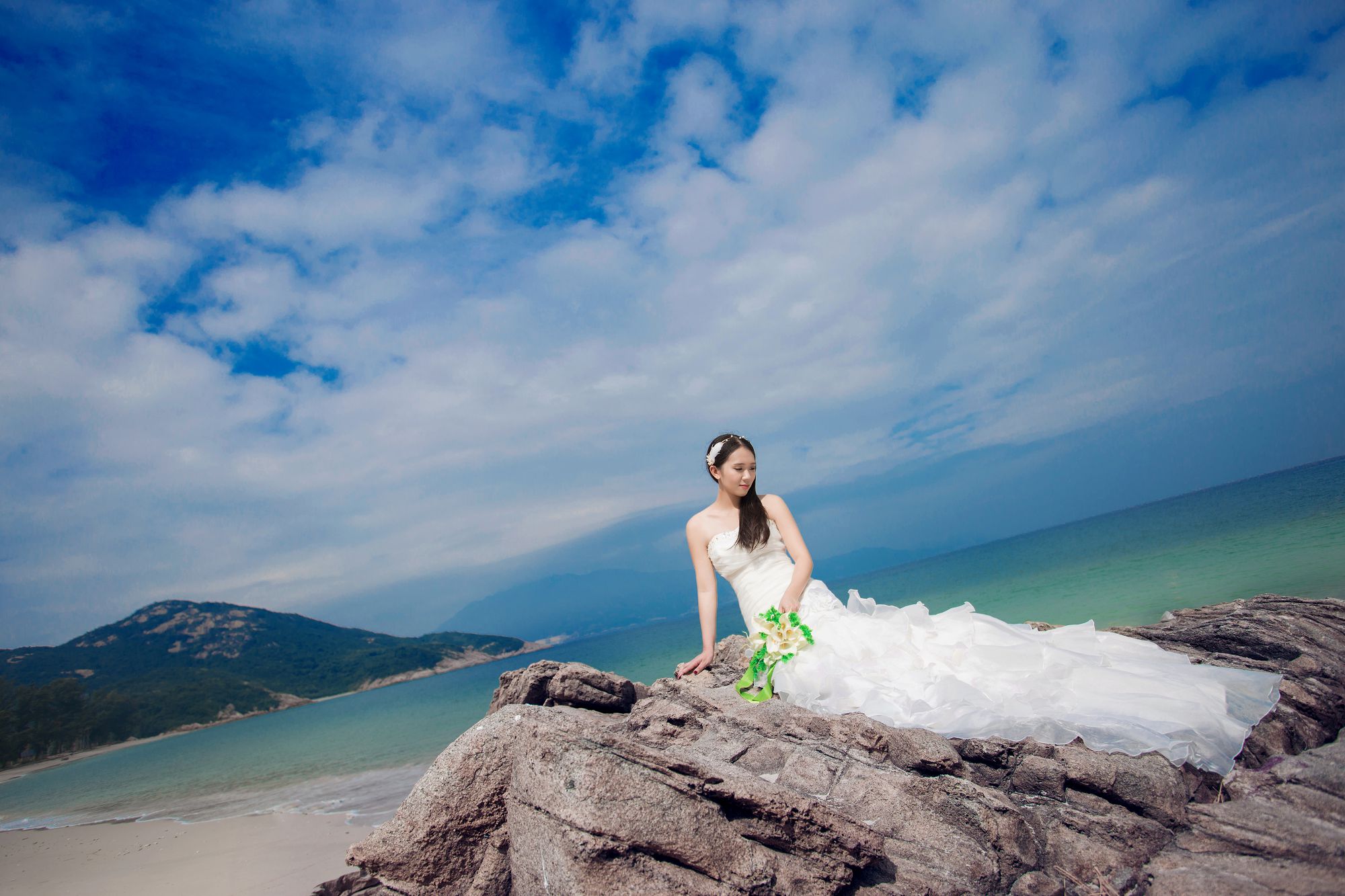 海景婚纱照,[海景, 礁石],深圳婚纱照,婚纱照图片