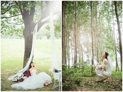 自然清新婚纱摄影|草地婚纱照-上海婚纱照欣赏