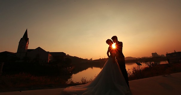 大气婚纱照|夕阳婚纱照图片-广州婚纱照欣赏