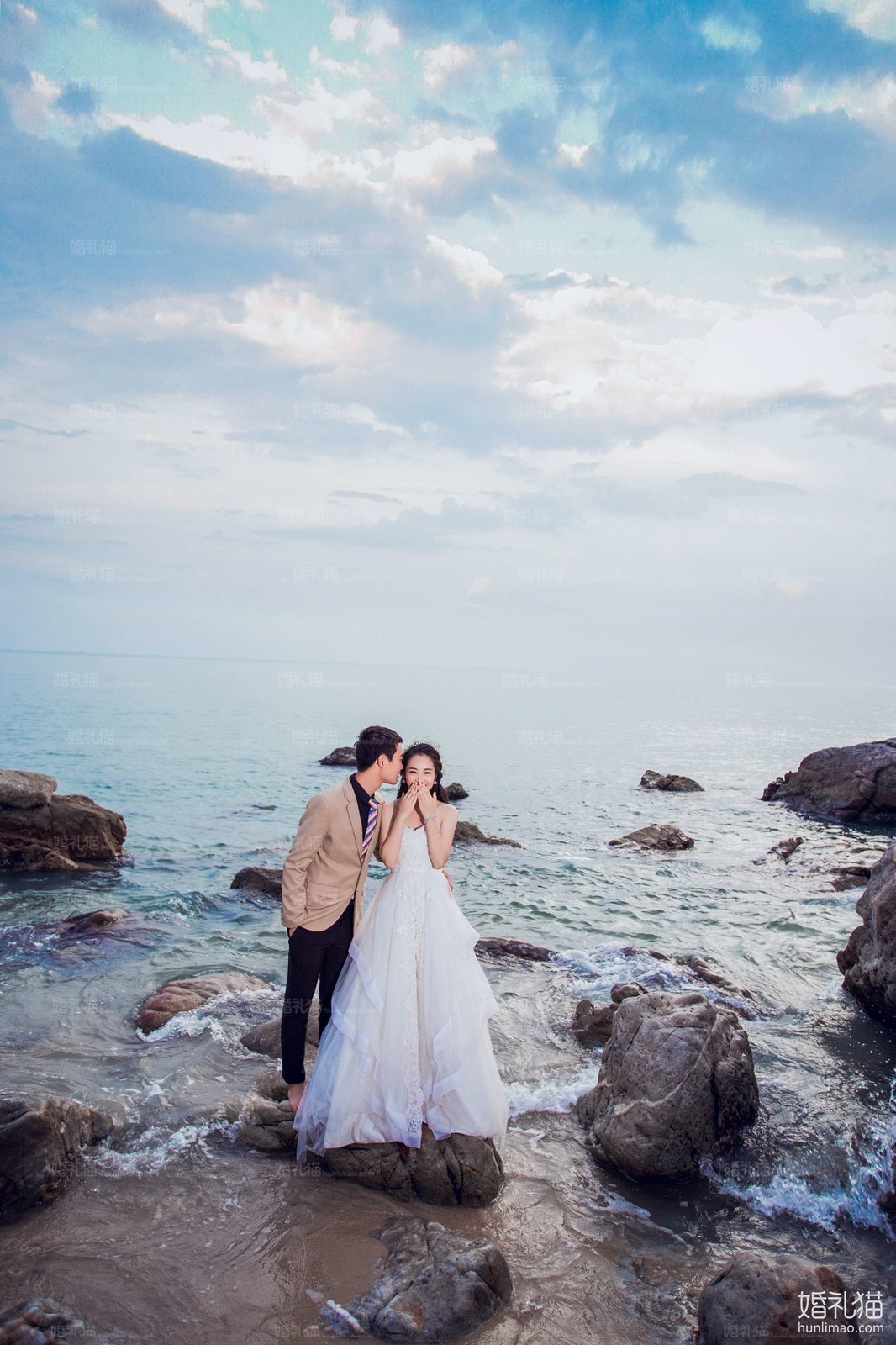 海景婚紗照,[海景, 礁石],深圳婚紗照,婚紗照圖片