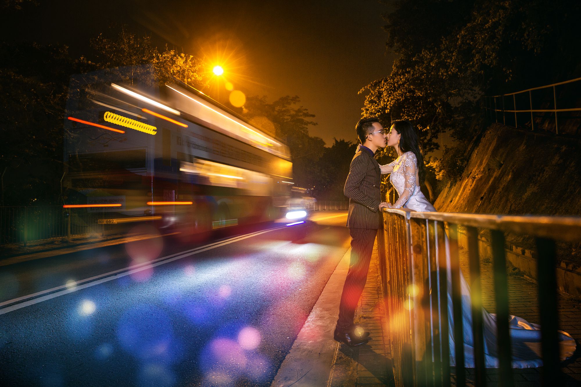 2017年9月深圳结婚照,[夜景, 公路],深圳婚纱照,婚纱照图片