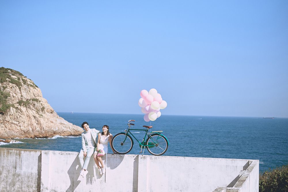 惠州打造新娘浪漫璀璨的梦，衬上完美的碧海蓝天