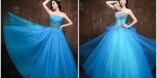 蓝色婚纱礼服，演绎不同韵味！
