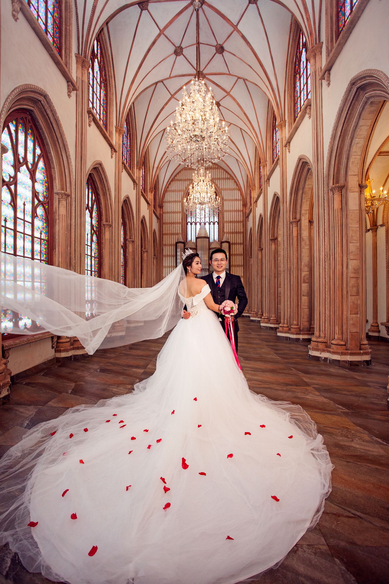 欧式结婚照|城堡婚纱照图片-江门婚纱照欣赏