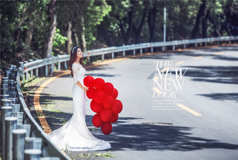 自然清新婚纱摄影|公路结婚照-深圳婚纱照欣赏