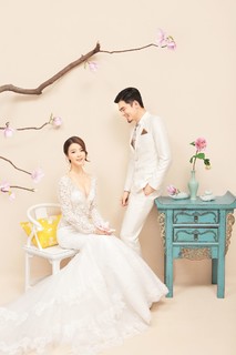 韩式结婚照|纯色背景婚纱照-深圳婚纱照欣赏