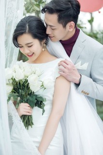 韩式唯美浪漫结婚照|园林婚纱照-深圳婚纱照欣赏