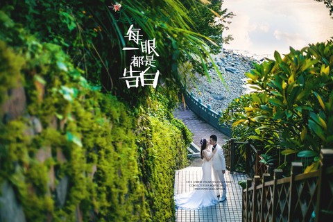 自然清新婚纱照图片|公路婚纱摄影-深圳婚纱照欣赏